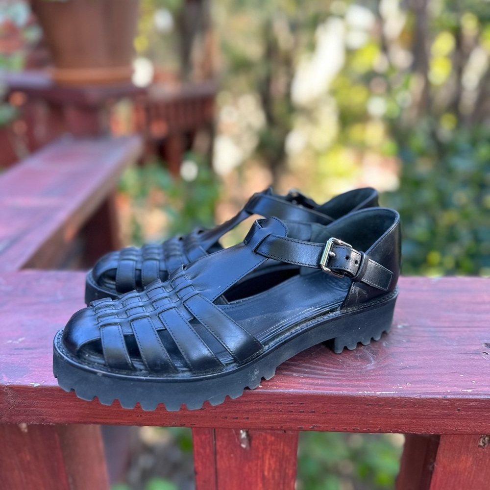 Church’s Shoes. Women’s Kelsey Fisherman Sandal. Black. Sz 39.